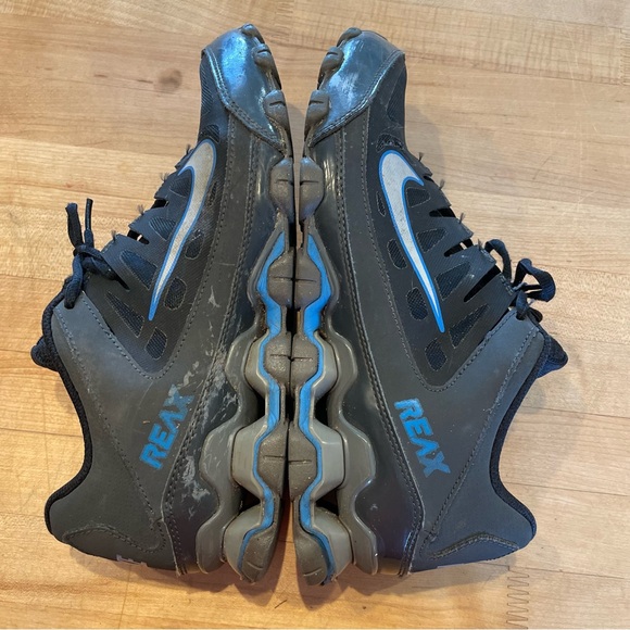 Nike Reax 8 TR Air Sneakers Black Blue 621716-017 Men's Size 8 - Picture 4 of 9